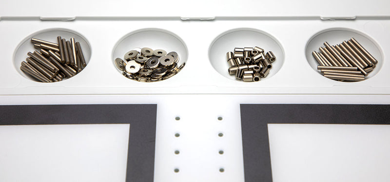 Manipulation and Dexterity Test - Purdue Pegboard Accessory - 25 collars, 45 washers and 55 pins