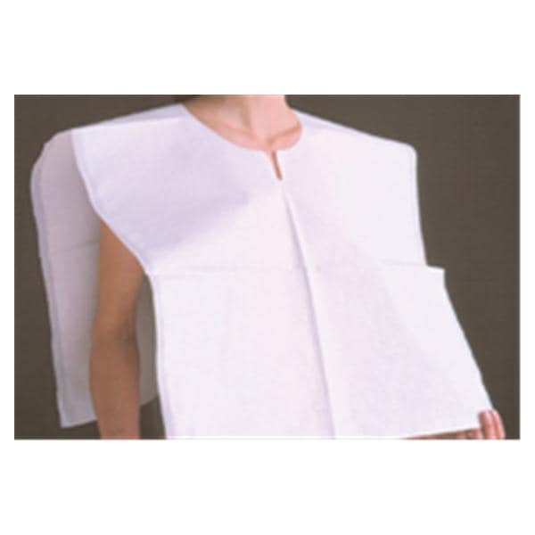 Tidi Products LLC Poncho Exam Ultimate 19 in x 22 in White Tissue / Poly / Tissue 200/Ca - 918230