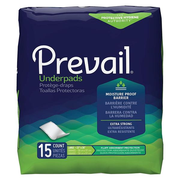 First Quality Products Underpad Prevail Unisex Large 23x36" Regular Green 10x15/Ca - UP-150