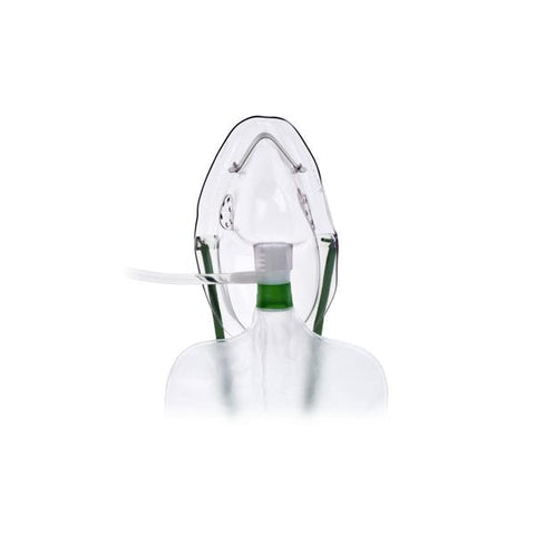 Hudson Respiratory Care Mask Oxygen Hudson Adult Elongated Vinyl Each - 1007
