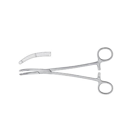 Miltex Forcep Heaney Meister-Hand 8-1/4" Curved Double Tooth Stainless Steel Each - Integra Miltex - MH30-1710