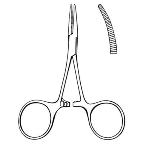 Sklar Instruments Forcep Hemostatic Hartmann Mosquito Merit 3-1/2" Serrated Curved SS Each - 97-421
