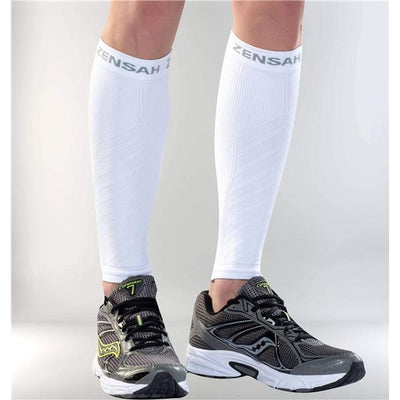 Zensah Sleeve Compression Leg White Size Small/Medium 1/Pr - 6055-101-01