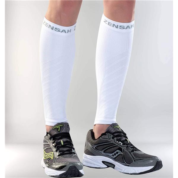 Zensah Sleeve Compression Leg White Size Large/X-Large 1/Pr - 6055-101-02