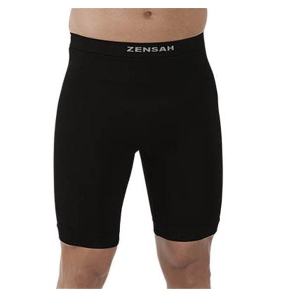 Zensah Shorts High Compression Above Knee Unisex Black Size X-Small/Small Each - 7200-100-00