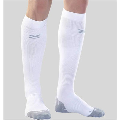Zensah Socks Compression Knee High Closed Toe Small Men White 1/Pr - 8532-101-03