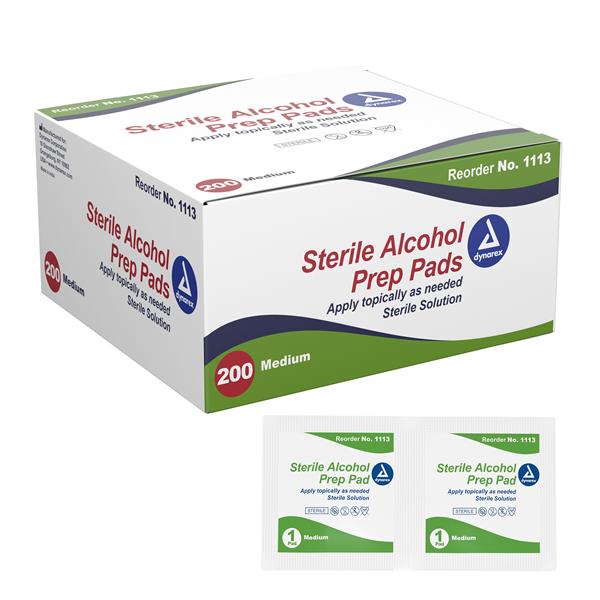 Dynarex Corporation Pad Prep Alcohol Medium 2000/Ca - 1113