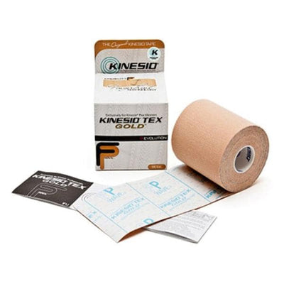 Fabrication Enterprises Tape Kinesiology Kinesio Tex Gold Cotton/Elastic/Acrylic 3"x5.5yd Adhs Beige Each - 24-4876