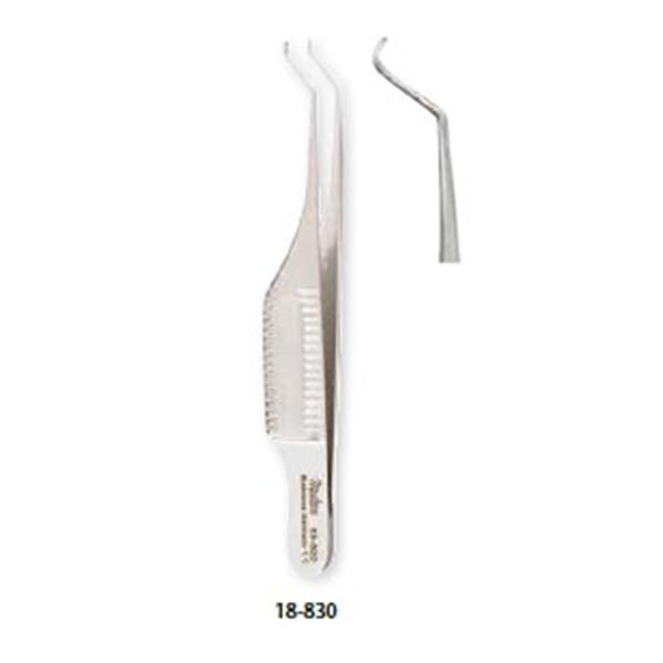 Miltex Forcep Gill Hess Iris 2-3/4" Forward .5mm 1x2 Teeth Stainless Steel Each - Integra Miltex - 18-830