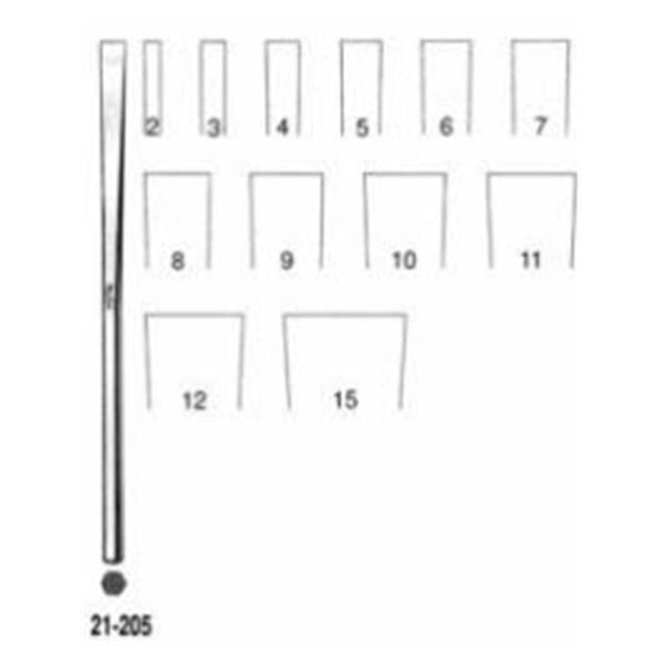 Miltex Osteotome Sheehan 6-1/4" 9mm Wide Tip Each - Integra Miltex - 21-205-9