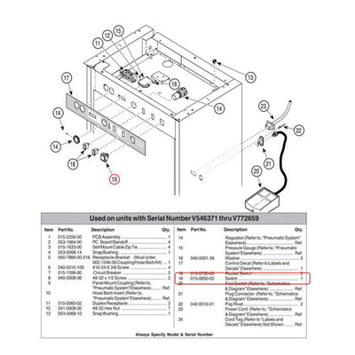 Midmark Corporation Switch Drawer Warmer For 204 Ritter Exam Table Each - 015-0650-03