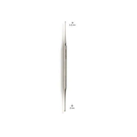 Derron Surgical Instruments Curette Podiatry Excavator 5-3/4" 1.5/2mm Tip Stainless Steel With Hole Each - 42-86/1-2