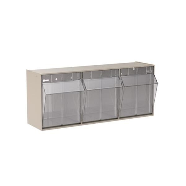Akro Bin Storage Tiltview 6-3/4x23-5/8x8-3/16" Stone Plastic Eachch - Mils - 06704