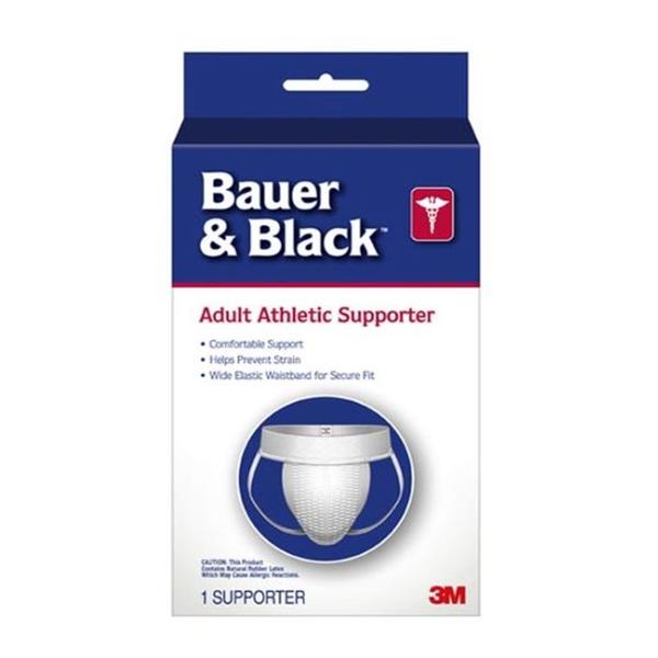 3M Consumer Health Care Supporter Athletic Regular Bauer & Black Men White Size Small 48/Ca - 202460