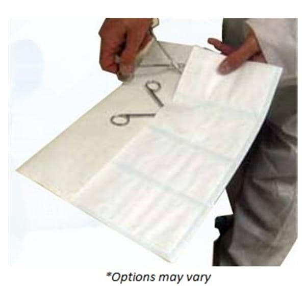 Healthmark Organizer Instrument Medical Grade Paper 10x14" 4-Pouch White 100/Pk - PBR-35