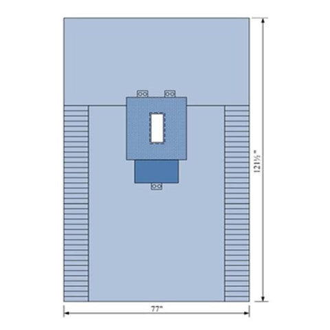 C Drape Laparotomy Fenestrated 25.5x26.5 15/Ca - Core Medical, Inc - 19166