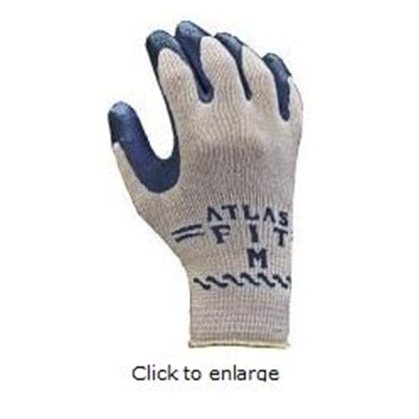 Best Glove Gloves General Purpose Atlas Fit 300B Knt Ctn/Ltx Plm Ctng Lg Gr/Blk 12/Pk - 89208-306