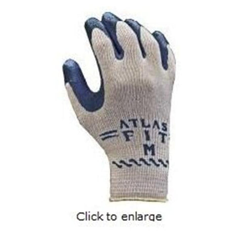 Best Glove Gloves General Purpose Atlas Fit 300B Knt Ctn/Ltx Plm Ctng XL Gr/Blk 12/Pk - 89208-308