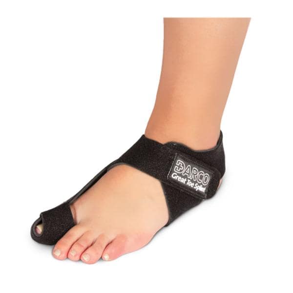 Darco International Inc Splint Post-Op GTS Great Toe Nylon/Neoprene Black Sz M 3.5-6/W5-7.5 Sm/Md Lft Each - GTS1L