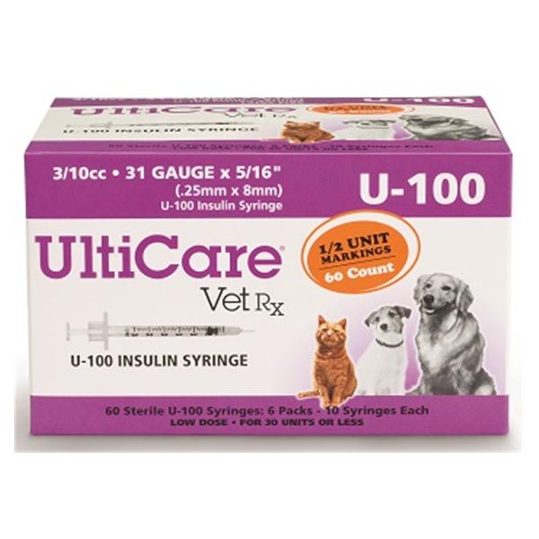 Ulti Med, Inc Syringe/Needle 1cc 31gx5/16" Insulin Conventional 600/Ca - 9436