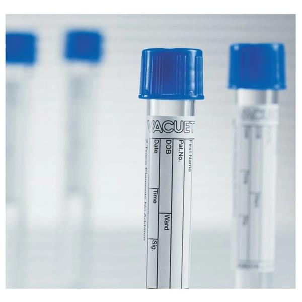 Greiner Vacuette Tube Venous Blood Collection Vacuette 6mL 13x100mm Plstc Sod Hep RylBl/Blk 50/Pk - 22040309
