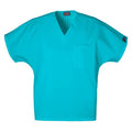 Cherokee Workwear Shirt Scrub 65% Polyester / 35% Cotton Cherokee Turquoise Large Each - 4777-TRQW-L