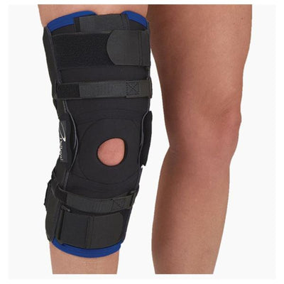 Deroyal Industries Inc Brace Wraparound Hypercontrol Knee Tri-Tex Black/Blue Size Small Each - 14910005