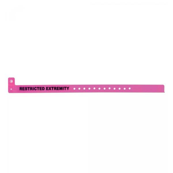 TimeMed a Div of PDC Alert Wristband Restricted Extremity Vinyl Pink Adult / Pediatric 500/Bx - 130AE-92-PDM