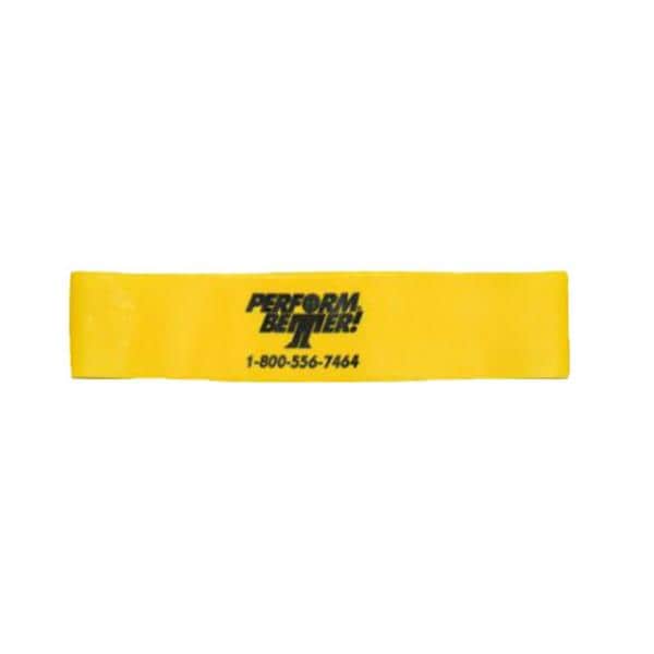MF Athletic Co. Band Exercise Mini-Band 9x2" Yellow Light Latex Each - 1219-01-PK