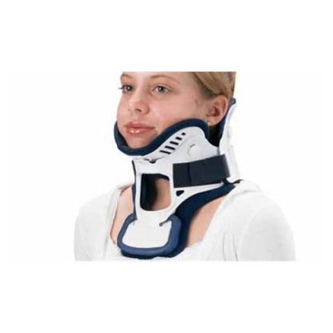 DJO, Inc Collar Miami J P3 Infant Super Short Cervical Plastic White/Navy Size <9" Each - 79-83206