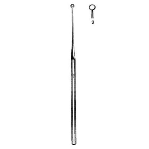 Sklar Instruments Curette Eachr Buck #2 Sharp Round Tip Straight Stainless Steel Reusable Each - 67-2517