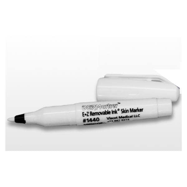 Viscot Medical Marker Skin Viscot E-Z Removable Ink Mini Regular Tip White Non-Sterile 30/Ca - 1440-30