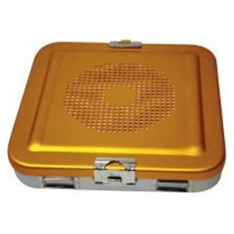 BR Surgical, LLC Container Empty 11x11x3-1/4" Silver Stainless Steel With Perforated Lid Each - BR82-13081