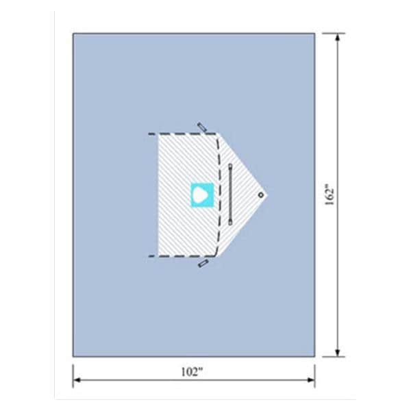C Drape Sheet B Each Chair Shoulder 102 in x 162 in 12/Ca - Core Medical, Inc - 19131TRI