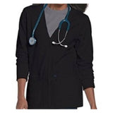 Landau Uniforms Inc. Jacket Scrub 60% Cotton / 40% Polyester Womens Black X-Small 2 Pockets Each - 3505-BLACK-XS