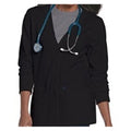Landau Uniforms Inc. Jacket Scrub 60% Cotton / 40% Polyester Womens Black 3X Large 2 Pockets Each - 3505-BLACK-3XL