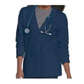 Landau Uniforms Inc. Jacket Scrub 60% Cotton / 40% Polyester Womens Navy Small 2 Pockets Each - 3505-NAVY-S