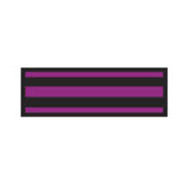 Aspen Surgical Tape Instrument ID ColorTrack 8-1/2x11" Sheet/1/4" Flexible Black/Plum Stripe Each - 153017EEA