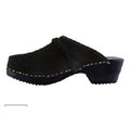 Torpatosslen Clog Open Back Suede / Wood Sole Womens Adult Black Size 9 Slip On 1/Pr - 1926002