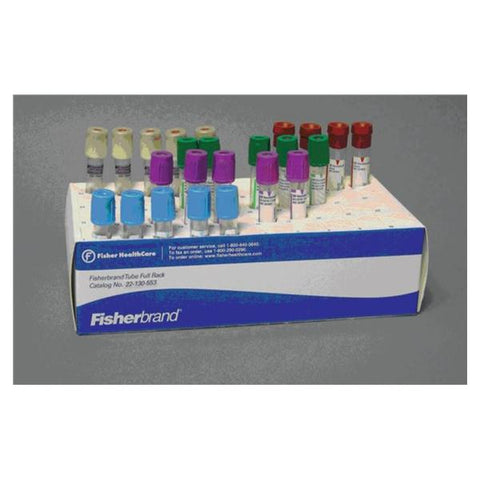 Fisher Scientific Co. Fisherbrand Test Tube Rack General-Purpose 40 Place Blue/White 100/Ca - 22130553