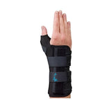 Medical Specialties Brace Ryno Lacer Long Wrist/Thumb Perforated Suede Black Right Each - 223521