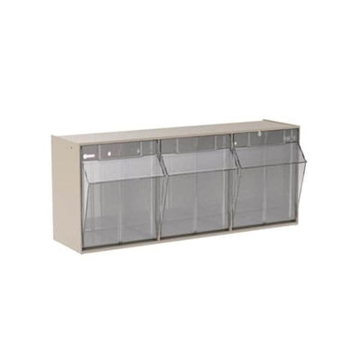 Akro Bin Storage Tiltview 7-7/8x23-5/8x9-7/16" Stone Plastic Eachch - Mils - 06703