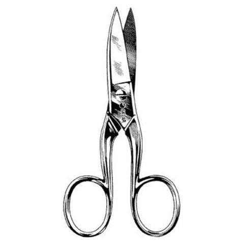 Sklar Instruments Scissors Finfernail 3-1/2" Straight Sharp/Sharp Stainless Steel Each - 97-1235