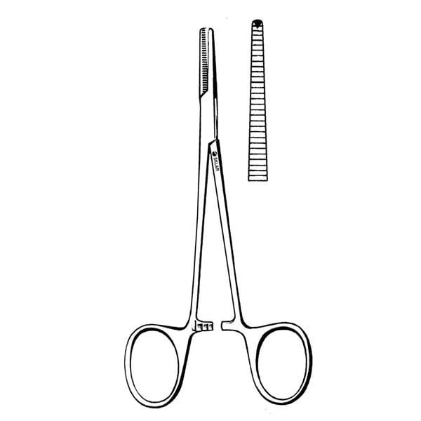 Sklar Instruments Forcep Hemostatic Halsted Mosquito 5-1/2" Serrated Straight 1x2 Teeth SS Each - 17-1950