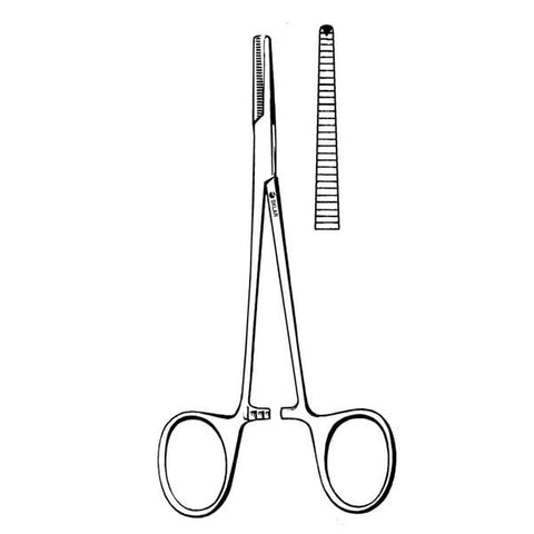 Sklar Instruments Forcep Hemostatic Halsted Mosquito 5-1/2" Serrated Straight 1x2 Teeth SS Each - 17-1950