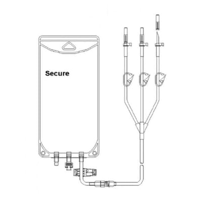 Advanced Medical Systems Container IV Solution Gravity/2 Vented Legs 1000mL 50/Ca - CMS-9812