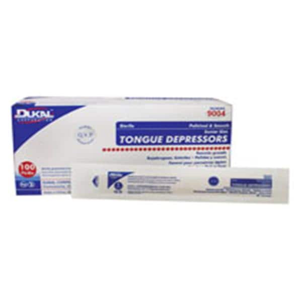 Dukal Corporation Tongue Depressor Wood Sterile Senior 1000/Ca - 9004