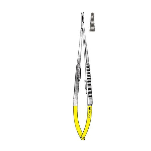 Sklar Instruments Holder Needle Jacobson 7" Cross Serrated Straight SS/TC Each - 21-8250