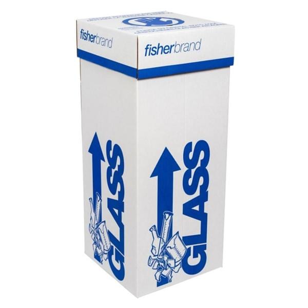 Fisher Scientific Co. Glass Disposal Box Crgtd Crdbrd/ PE Lnr Integral Safety Lid 6/Pk - 12-009-7A