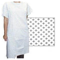 Calderon Textiles Inc Gown Patient 55% Cotton / 45% Polyester Unisex Blue Adult 6/Bg - 702-PGBT